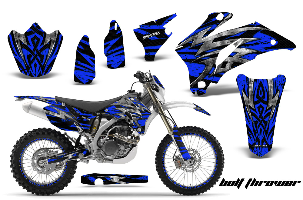 Yamaha WR 250-450 07-10 Graphics Kit Bolt Thrower Blue WB NP Rims